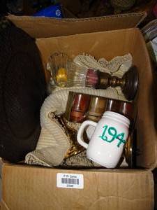 lot 23246 image: German Beer Steins & Candles with Candleholders