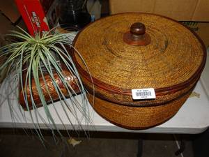 lot 23215 image: Basket  Planters  Faux Plants