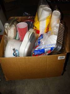 lot 23214 image: Single Use Disposable Plates Cups Flatware Etc