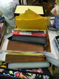 lot 23274 image: 3-Ring Binders  Mailers  Bill Organizer  Etc