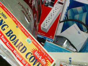 lot 23304 image: Ironing Board Cover  Power Strips  Misc Lot