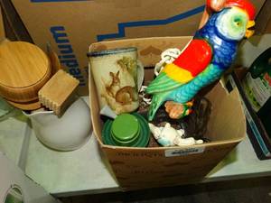 lot 23351 image: Collectible Figurines and Wood Kitchen Utensils