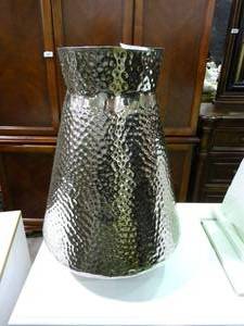 lot 23503 image: Textured Metal Vase