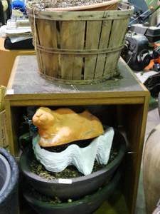 lot 23510 image: Side Table with Planter on Top
