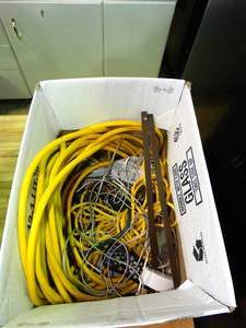 lot 23522 image: Heavy Duty Triple Outlet Extension Cord  Rope  Etc