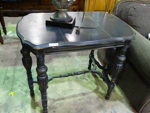 lot 23528 image: Vintage Looking Distressed Finished Small Wood Table