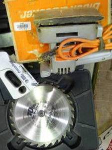 lot 23566 image: Black & Decker PowerShot Stapler, Utility Finishing Sander and 10 Blade