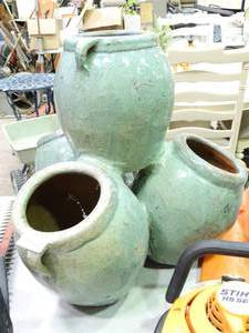 lot 23604 image: Light Teal 4-Pot Planter