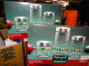 lot 23694 image: 3 Lidded Pfaltzgraff Winterberry Containers