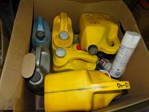 lot 23687 image: Box of Coolant and Oils