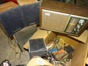 lot 23679 image: Vintage Sony Desktop Radio  Speakers and Misc