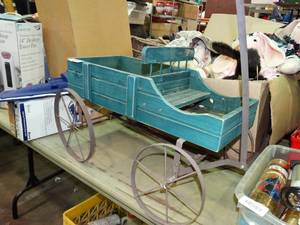 lot 23822 image: Decorative Wagon Planter
