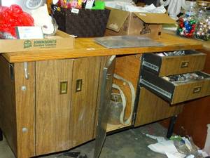 lot 23844 image: Wood Shop Work Table  with Contents