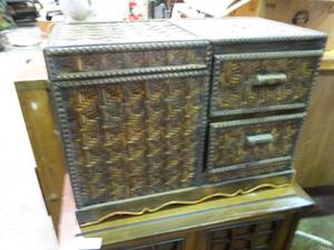 lot 23850 image: Small Decorative Storage  2 Drawers and Lift Top