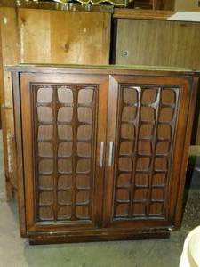 lot 23851 image: Old LP Record Cabinet
