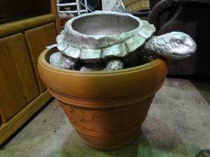 lot 23873 image: Lot of Planters for Patio or Outdoors - Silver Turtle