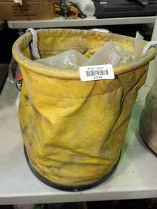 lot 23743 image: Canvas Bucket full of Misc Fasteners