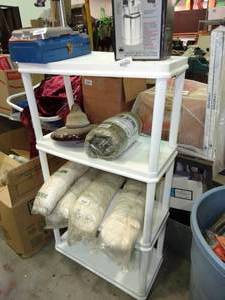 lot 23753 image: White Plastic Shelving Unit