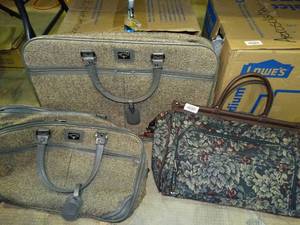 lot 23773 image: Luggage Lot  Variety - Very Nice Weekender Tapestry Bag