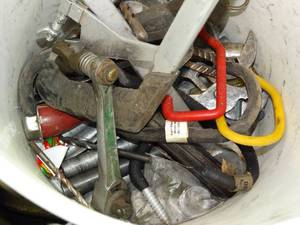 lot 23798 image: Saw  Wrenches  Hooks  Sockets  Etc