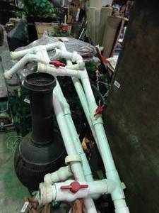 lot 23902 image: Lot of Plastic 2 12  PVC Pipe - Used Pipe Portions with some attachments & shut off valves