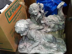 lot 23926 image: Lot of 2 Garden Statues