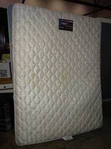 lot 26033 image: FullQueen Mattress & Box Springs with Hollywood Bed-frame