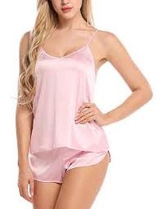 lot 1262 image: Swomog Silk Tank Top Pajama Set
