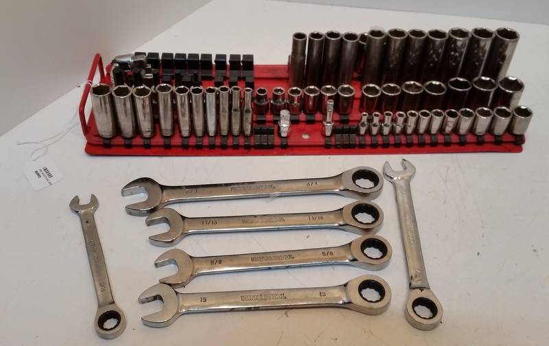 lot 5090 image: Craftsman Socket Set and wrenches