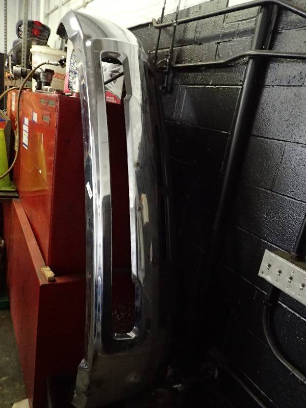 lot 152 image: Chrome Automotive Truck Bumber w Wheel Covers