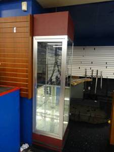 lot 21631 image: Tall Glass Display Cabinet