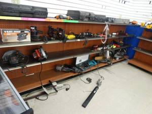 lot 21636 image: Pegboard Shelving Unit with Adjustable Shelves