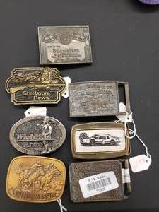 lot 21903 image: Lot of 7 collectable belt buckles