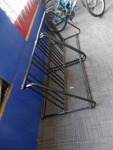 lot 21703 image: Pair of Black Metal Bicycle Racks