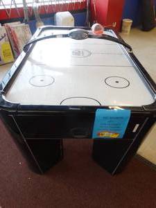 lot 21711 image: MD Sports 8ft Air Hockey with Digital Scoreboard