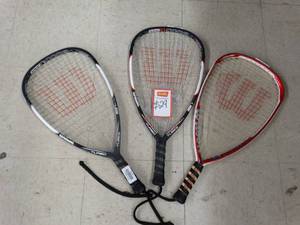 lot 21764 image: 3 racquet ball racquets