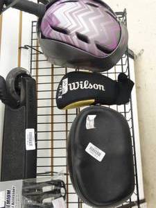 lot 21828 image: Bike helmet & bike seat