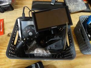 lot 21936 image: Garmin GPS with Assorted Electronics