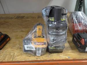 lot 37921 image: Lot of Ryobi Batteries