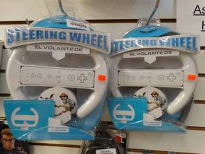 lot 21987 image: Lot of 2 Nintendo Wii Steering Wheels
