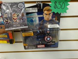 lot 21992 image: Marvel Battlegrounds Civil War Action Figure and Horizon Zero Dawn Vinyl Figure