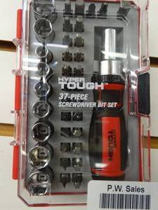lot 24561 image: Hyper Tough 37-Piece Screwdriver Bit Set