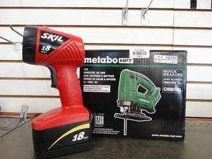 lot 24616 image: Skil Flashlight and Metabo HPT Cordless Jig Saw