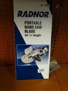 lot 24849 image: Radnor Portable Band Saw Blade New in Box