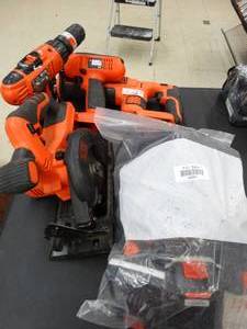 lot 24982 image: Black & Decker cordless tool set w batteriescharger