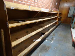lot 37967 image: Long Wood Shelves