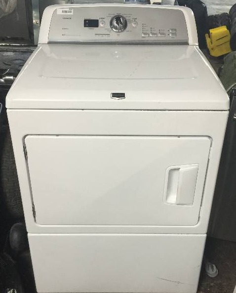 lot 8226 image: Maytag MEDX600XW Bravos X 7.4 Cu. Ft. White Electric Front Load Dryer