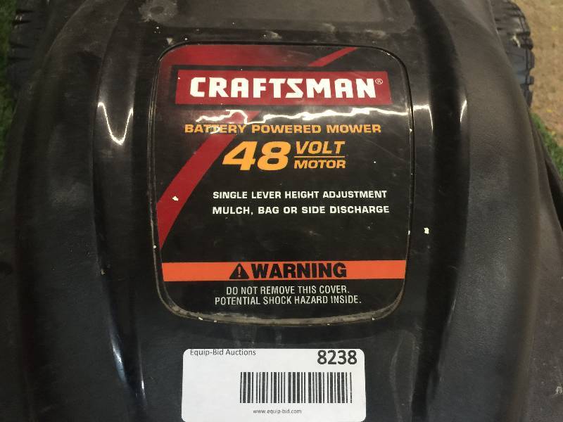 lot 8238 image: Craftsman 48V 19 Premium Battery Powered 3-in-1 Deck Lawn Mower