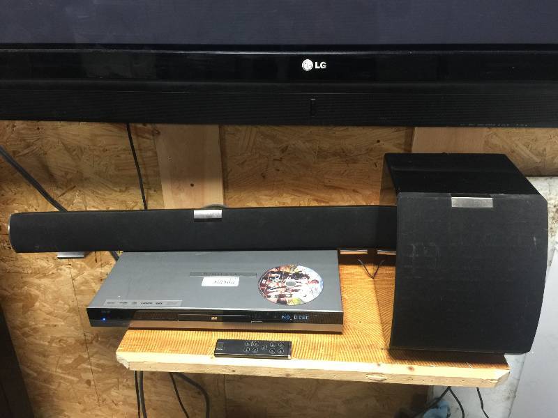 lot 8213 image: HARMON KARDON DVD PLAYER, VISIO POWER BAR AND SUB WOOFER
