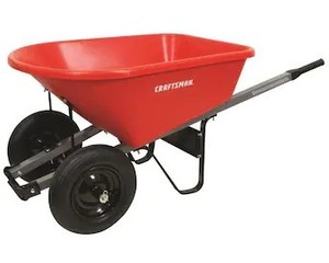lot 64 image: CRAFTSMAN 6-cu ft Poly Wheelbarrow - Model # CMXMBBARP6DW
